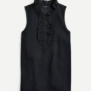 NWOT J Crew Ruffled Sleeveless Top in 365 Crepe - Size XL